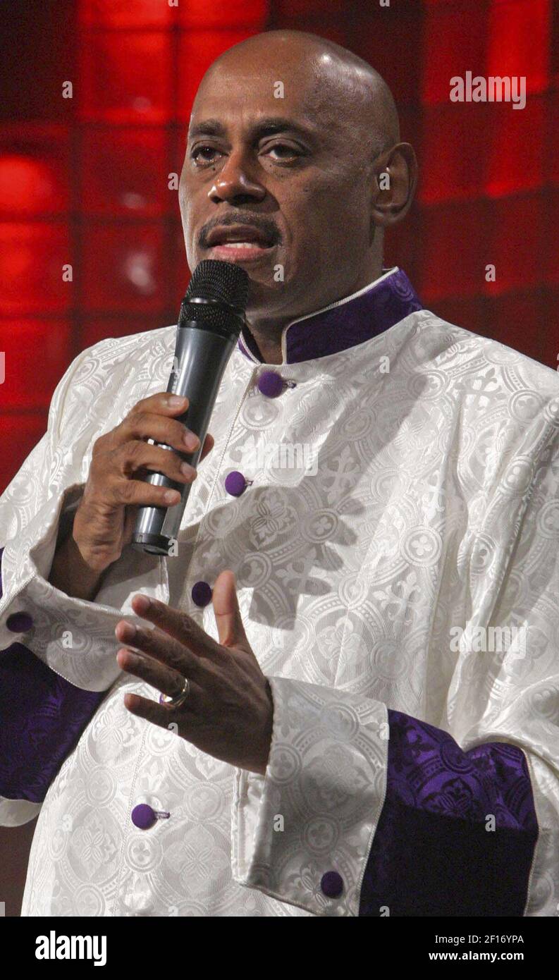 Paul S. Morton Sr. delivers a message during service at Greater