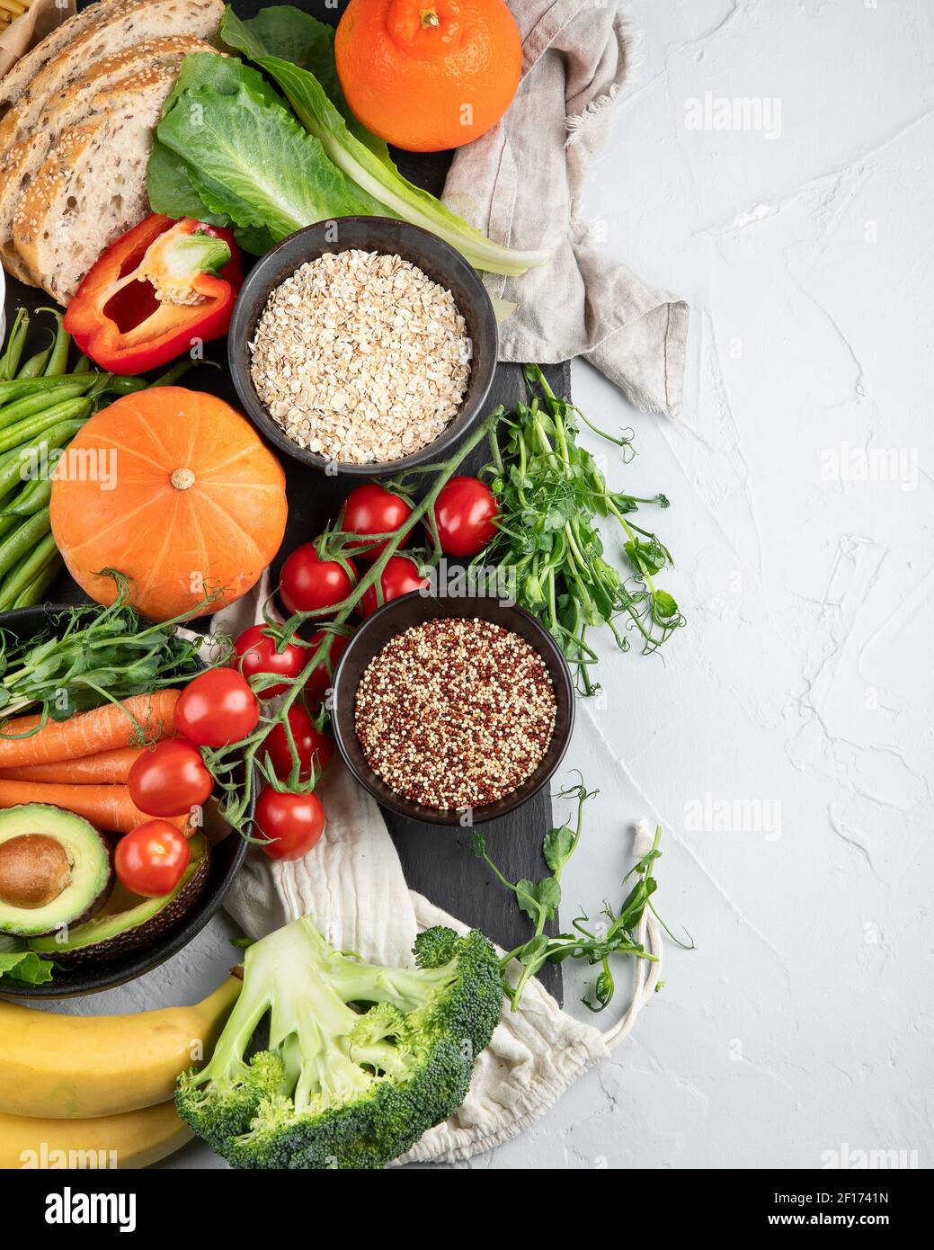 Highty Food High Fiber Foods., Healthy balanced dieting concept.. Foods high in ...
