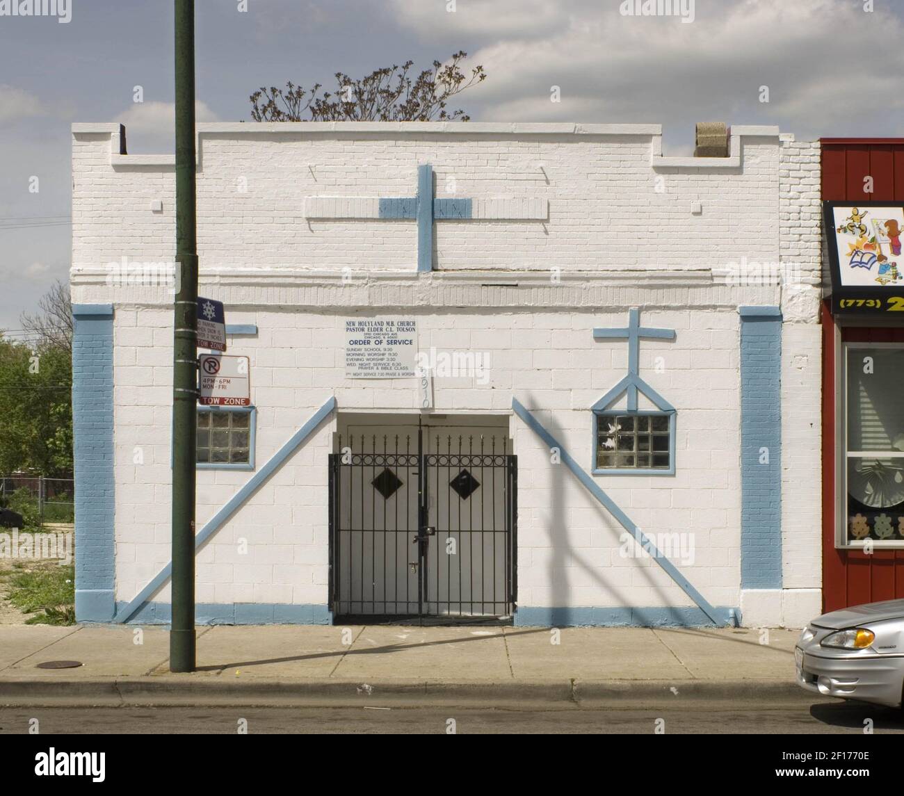 The New Holyland M.B. Church, pictured May 4, 2006, is one of many