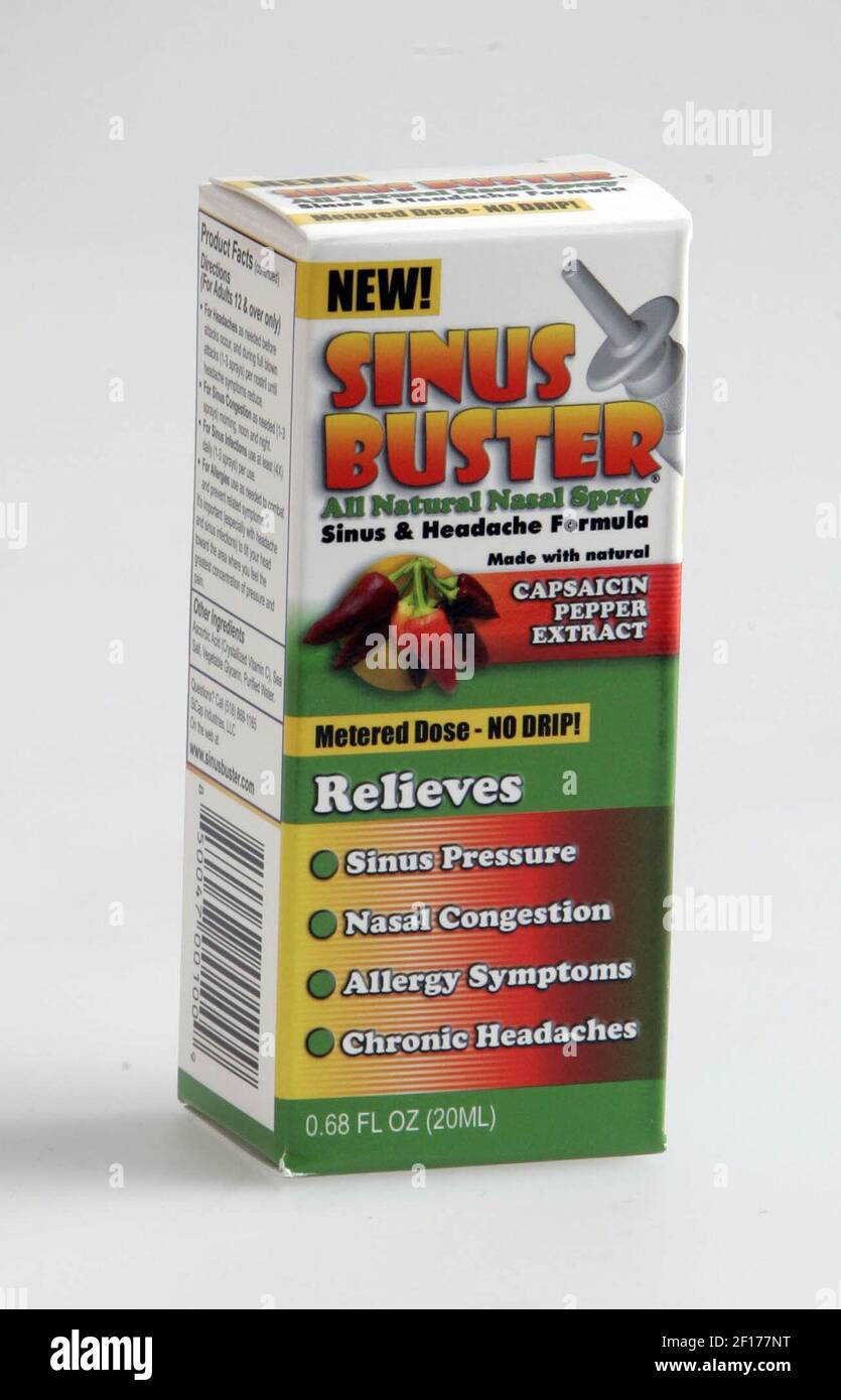 Sinus Buster Pepper Nasal Spray claims to relieve allergy symptoms and