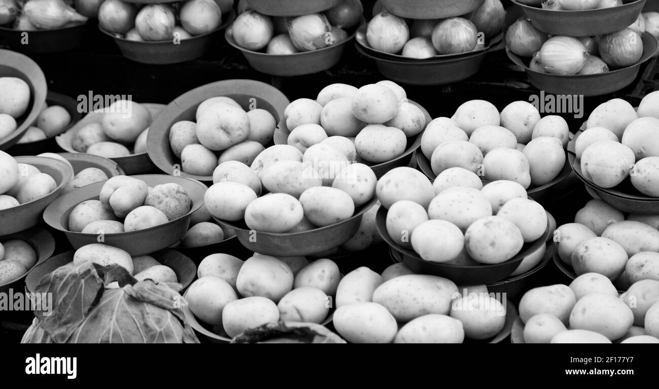 In south africa food market  vegetables   natural  light Stock Photo