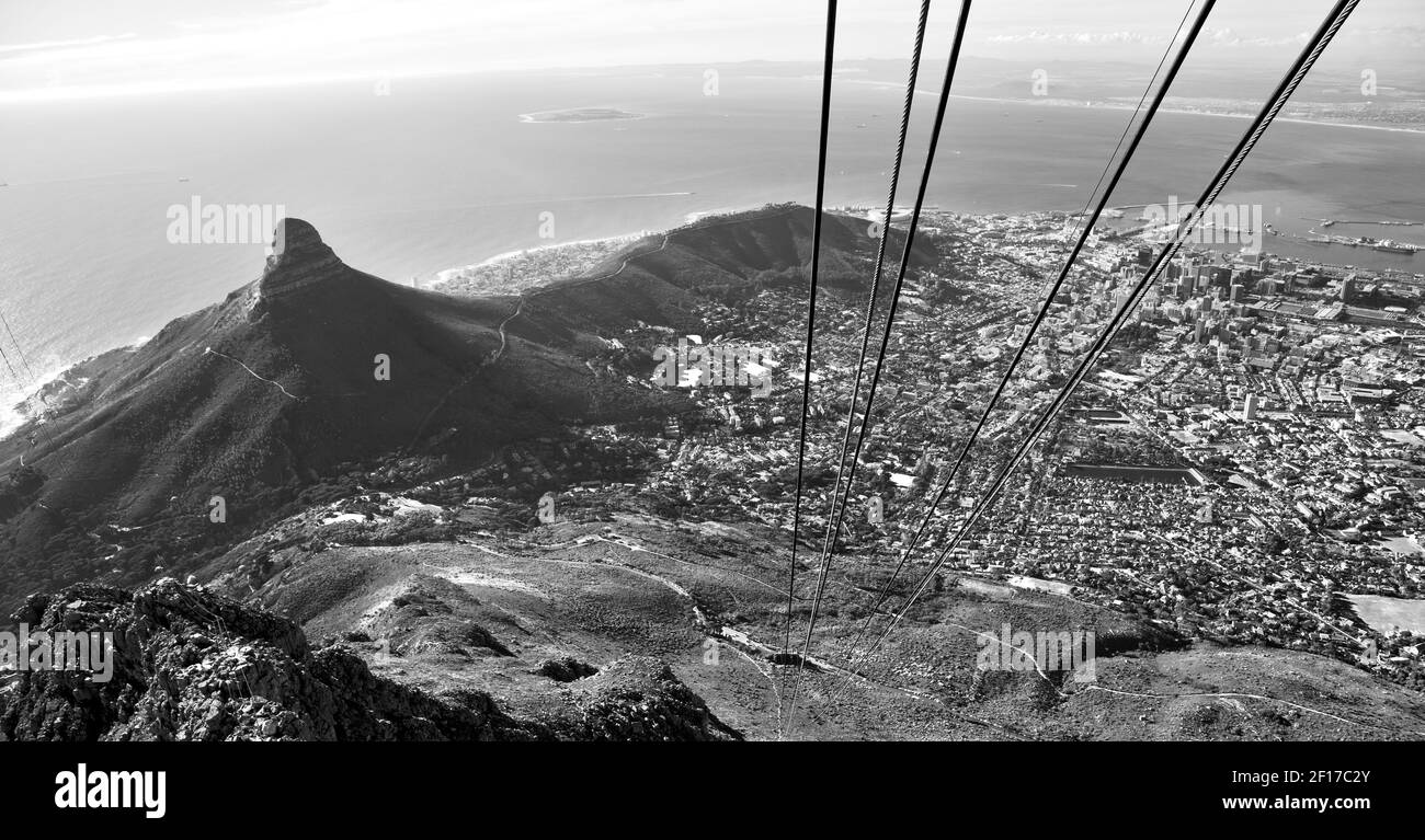 In south africa  city skyline from mountain Stock Photo