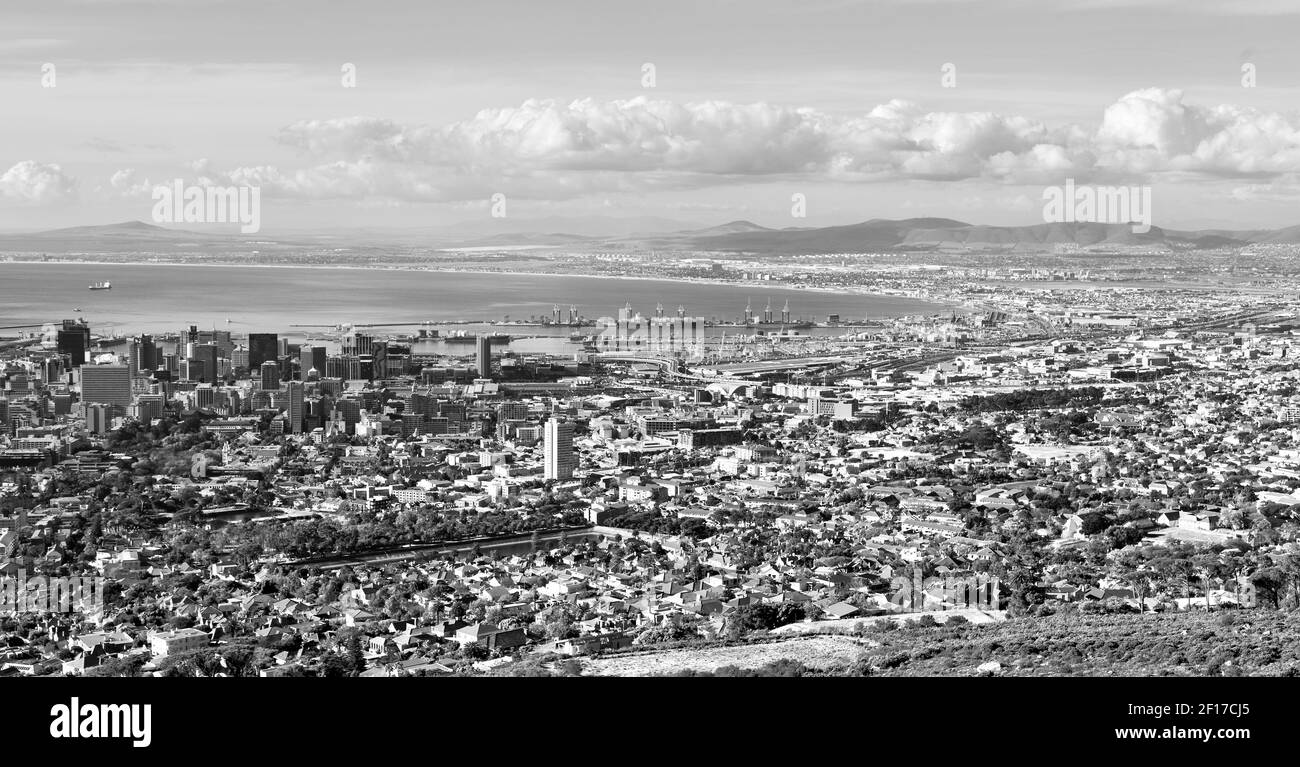 In south africa  city skyline from mountain Stock Photo