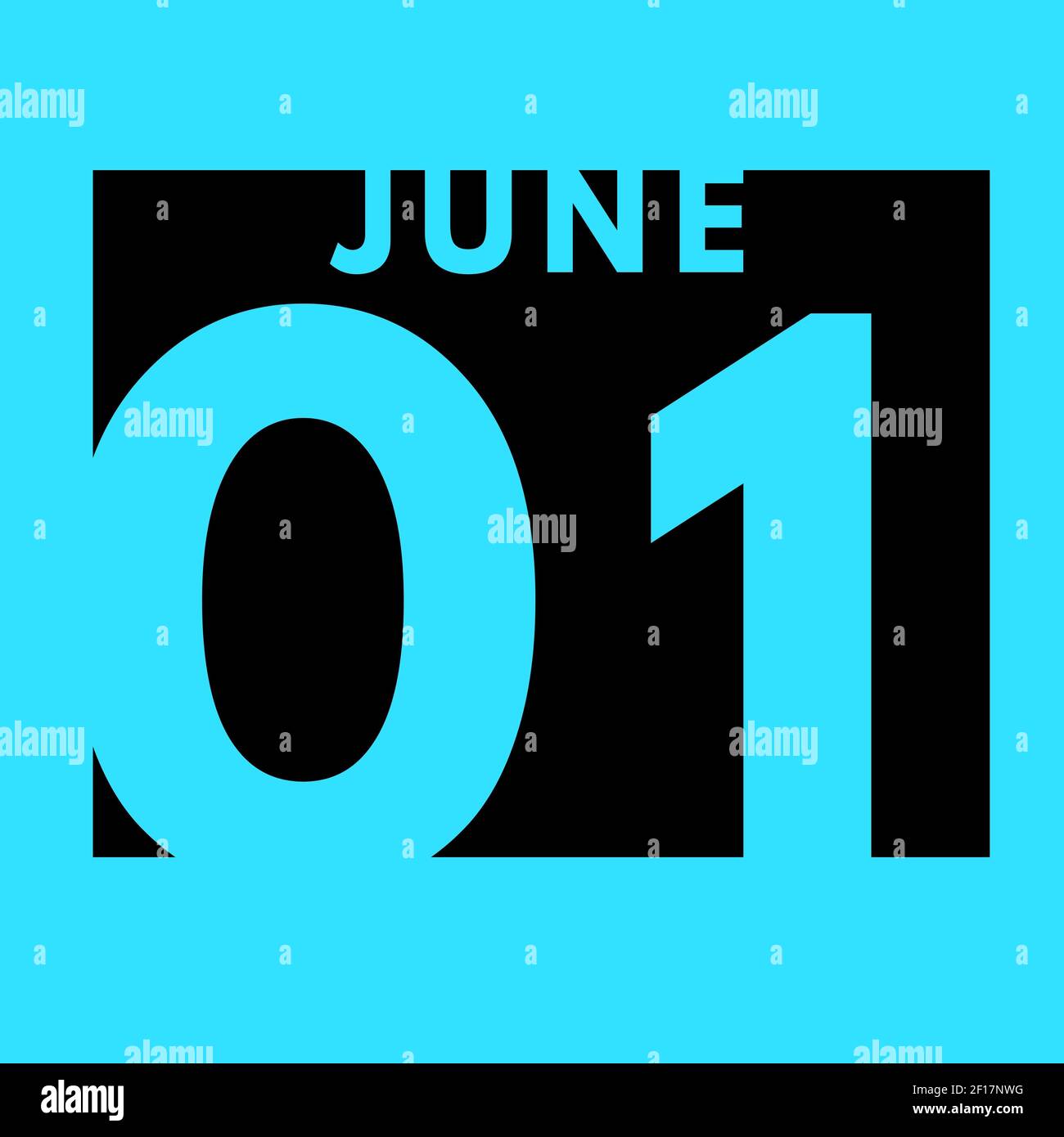 June 1 flat daily calendar icon date day month calendar for the