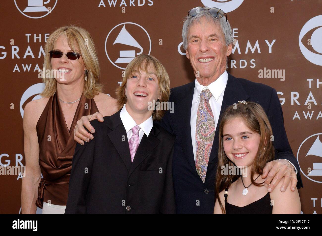 Burt Bacharach and family arrive at the 48th Annual Grammy Awards at