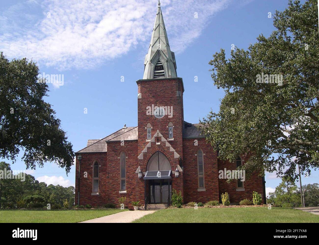 St. Clare Catholic Church in Waveland, Mississippi is shown in