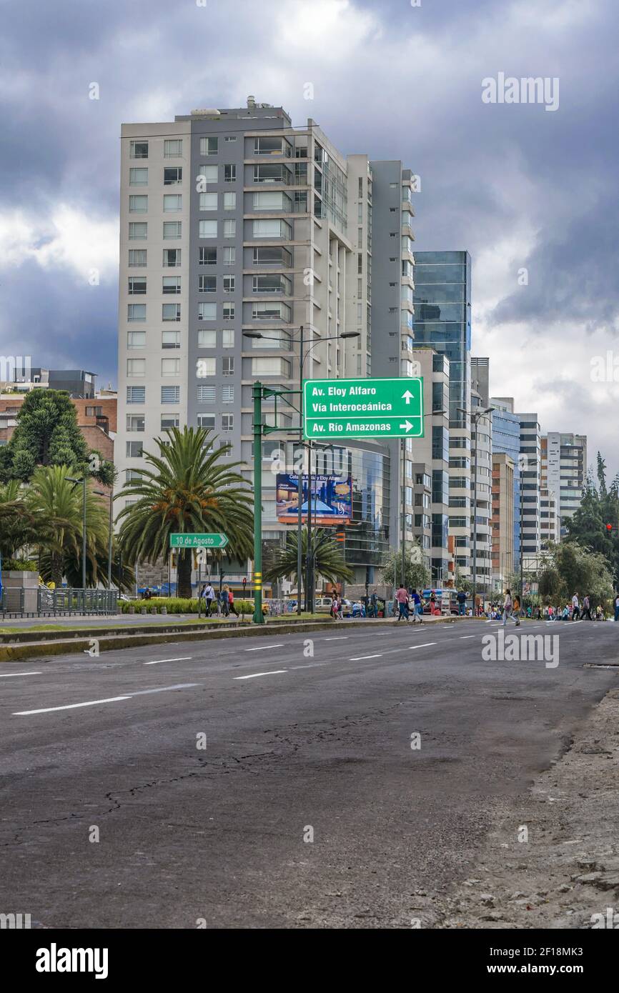 Modern Urban Scene at Quito, Ecuador Stock Photo
