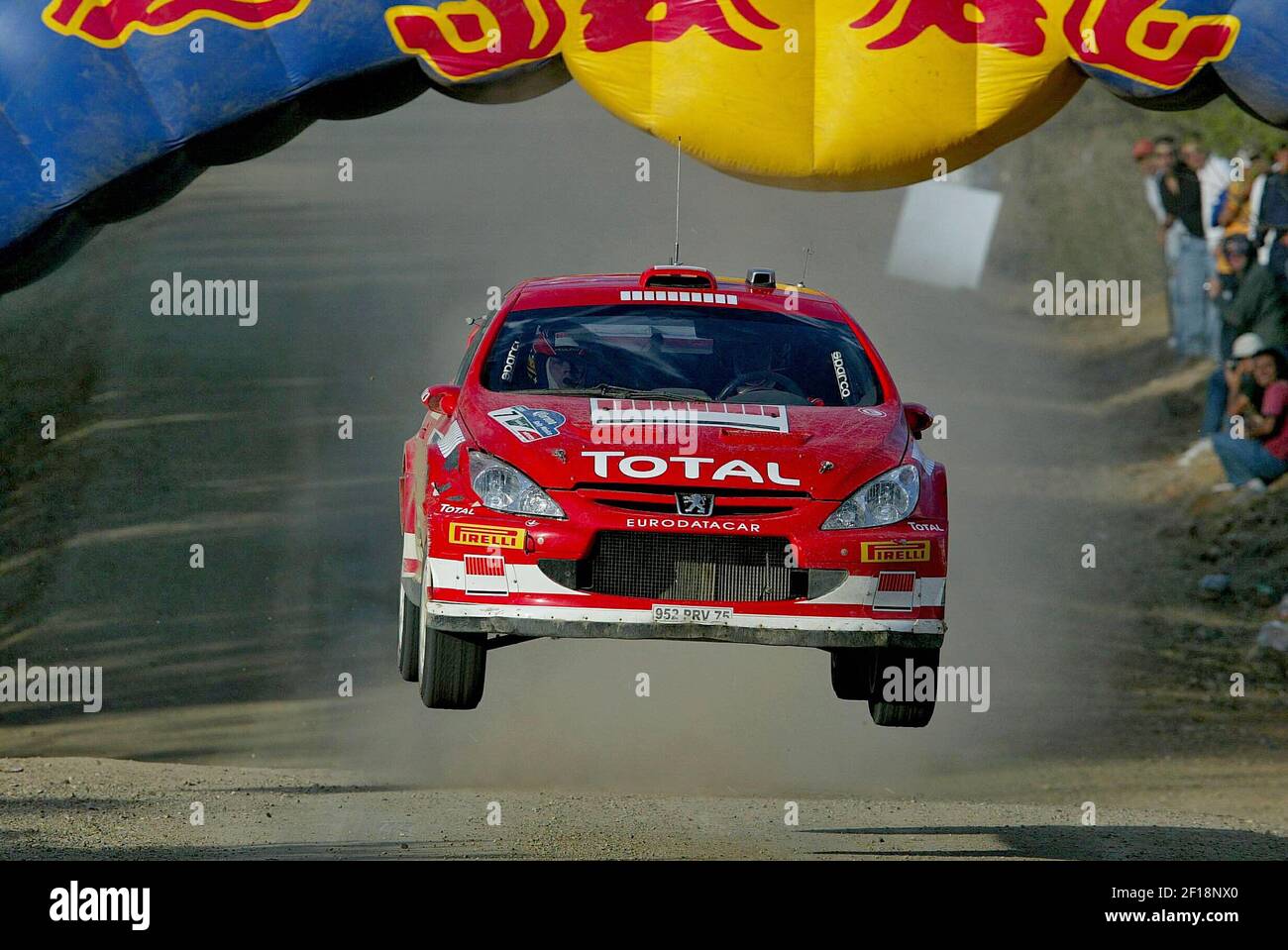 Finn driver Marcus Gronholm, Peugeot 307 WRC during the Mexico Rally,  Mexico, on March 13, 2005. Photo by Jean-Marc Pastor/CAMELEON/ABACA.  (Pictured: Marcus Gronholm Stock Photo - Alamy