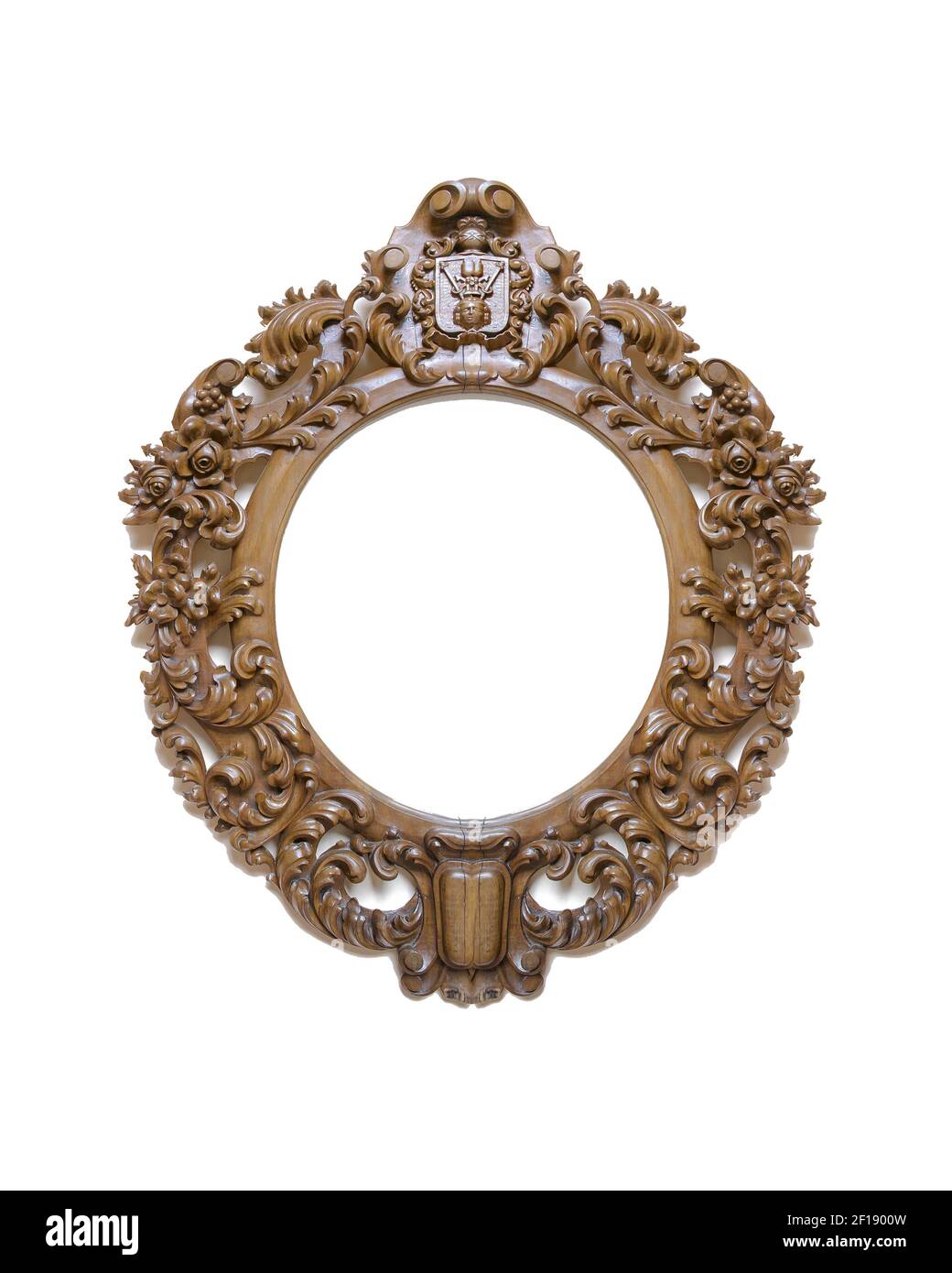 Isolated Ornamental Wooden Frame Stock Photo