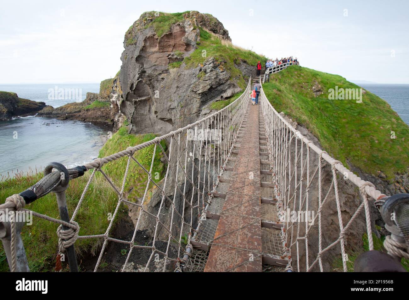 Carrick-a-Rede Rope Bridge, Carrick-a-Rede National Trust, Ballintoy,  County Antrim, Northern Ireland, UK Stock Photo - Alamy