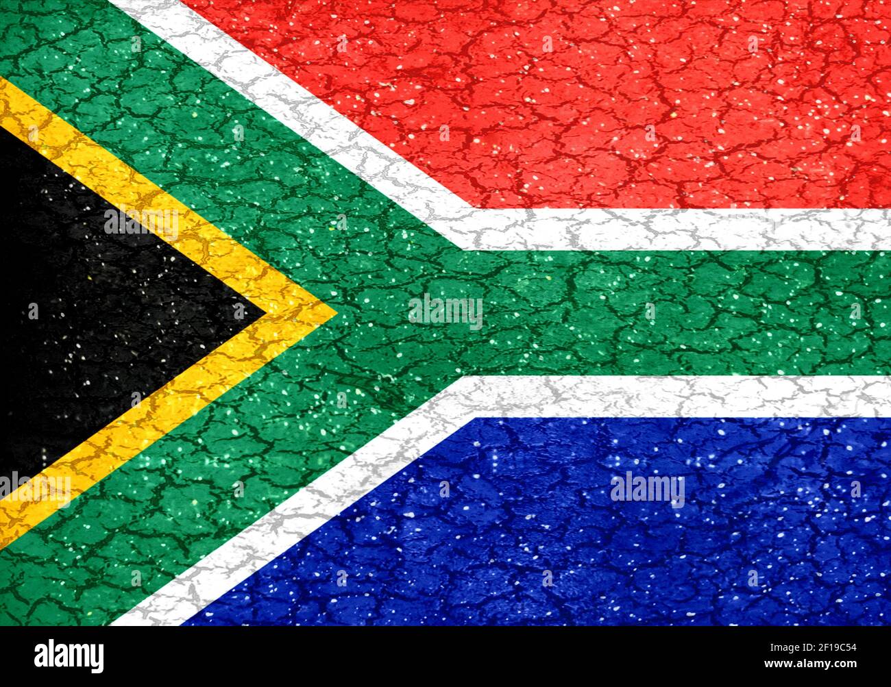 Grunge Style South Africa National Flag Stock Photo - Alamy