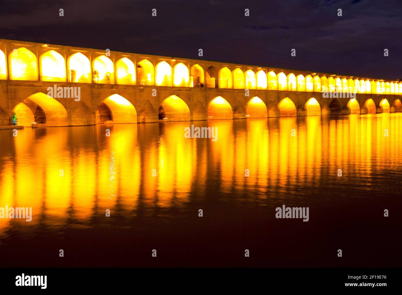 In iran the old bridge Stock Photo Alamy