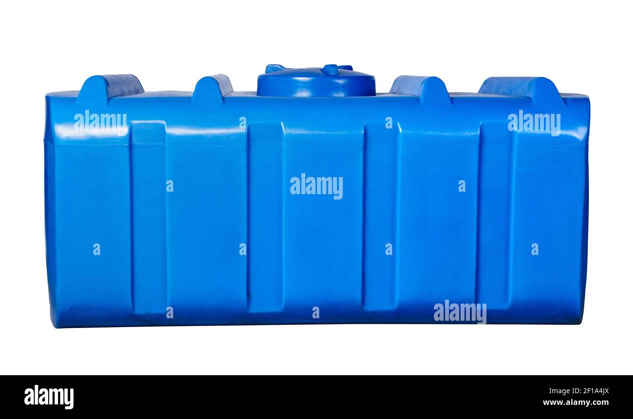 Huge plastic tank for water isolated on white Stock Photo Alamy