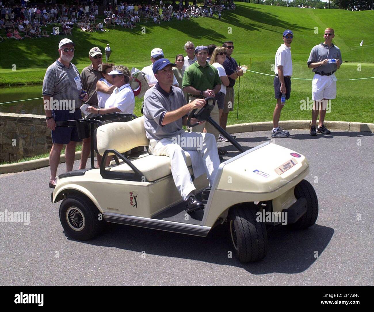 KRT SPORTS STORY SLUGGED: MARTIN KRT PHOTO BY STEVE DESLICH/KRT (May 29)  Golfer Casey Martin is seated in his golf cart during the third round of  the Kemper Insurance Open on June