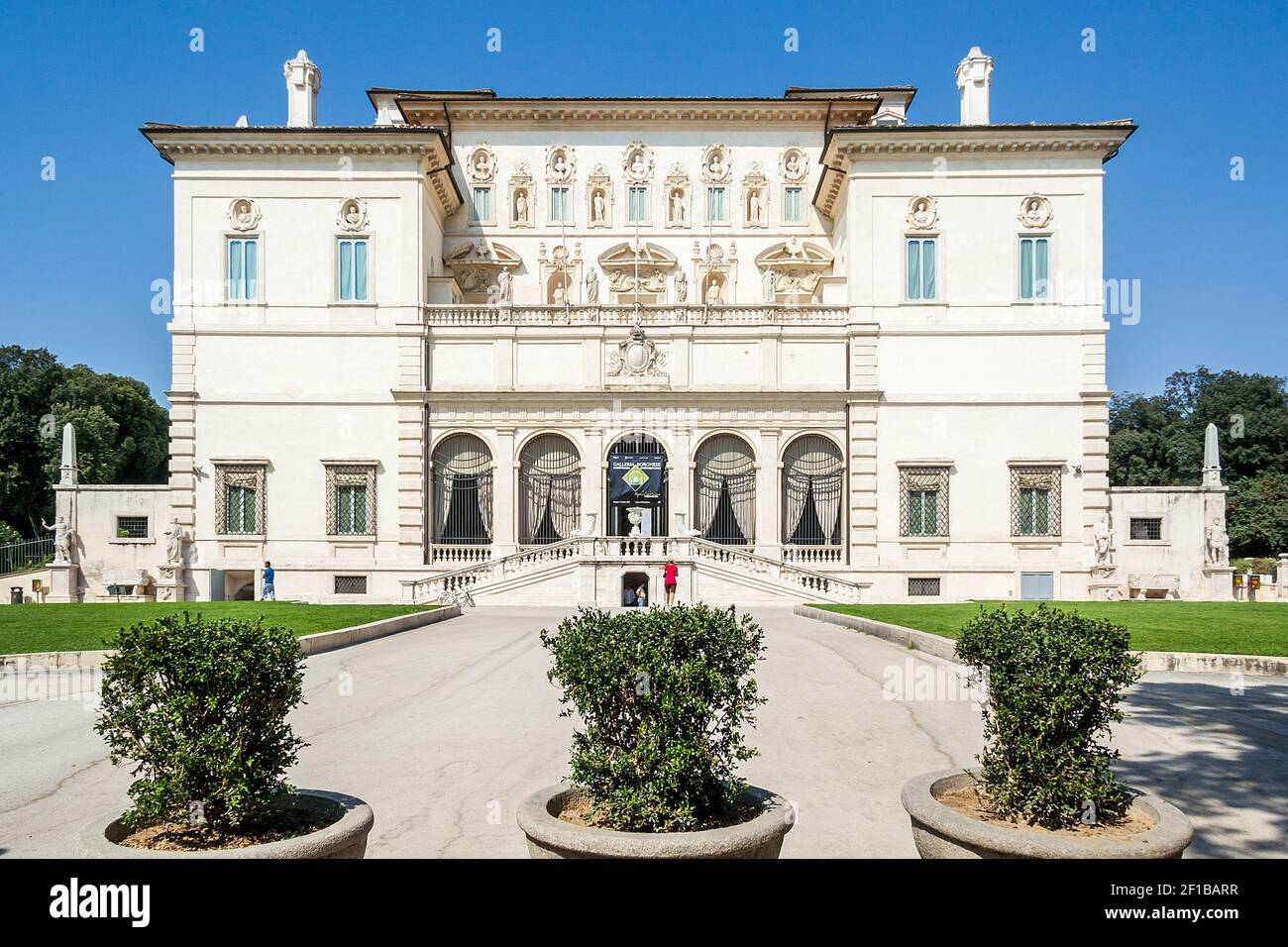 Rome, Italy, July 2018: The Borghese Gallery in Villa Borghese, built in 18th century is the largest Public Park in Rome, Lazio. Stock Photo