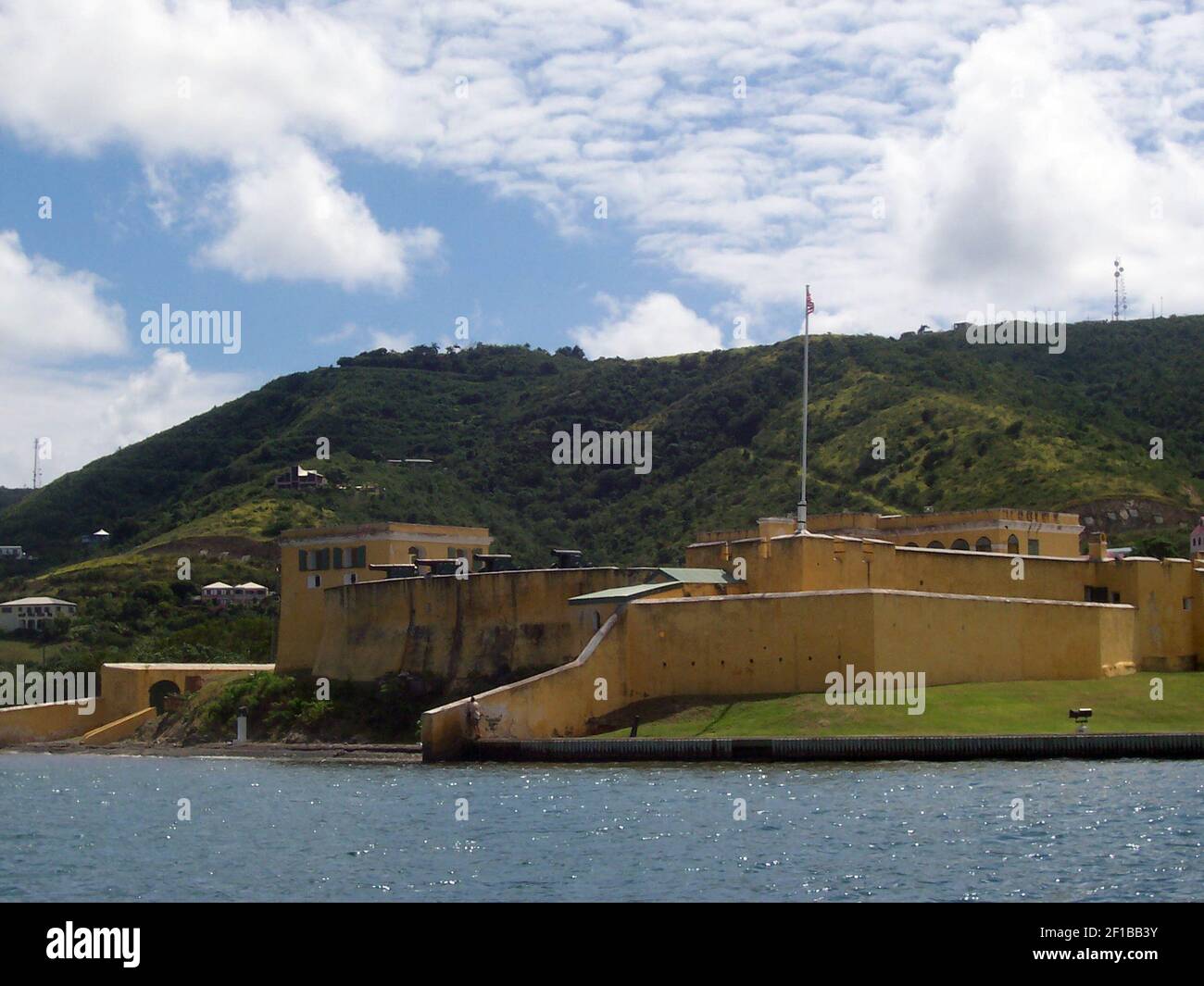 Yellowcolored Fort Christiansted was completed by the Danish in 1749