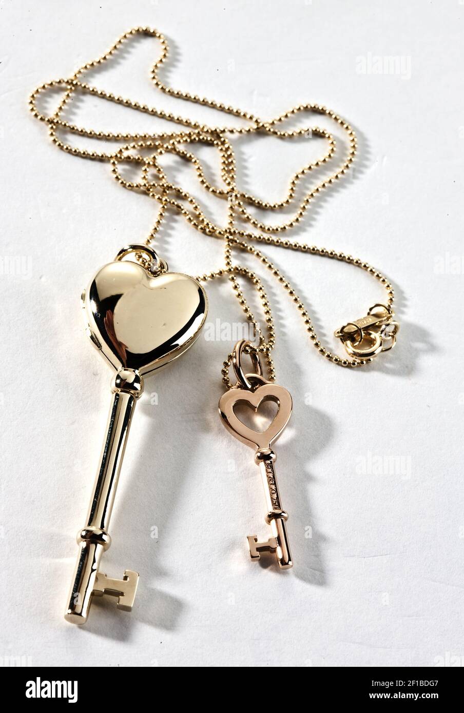 Key heart locket hi-res stock 