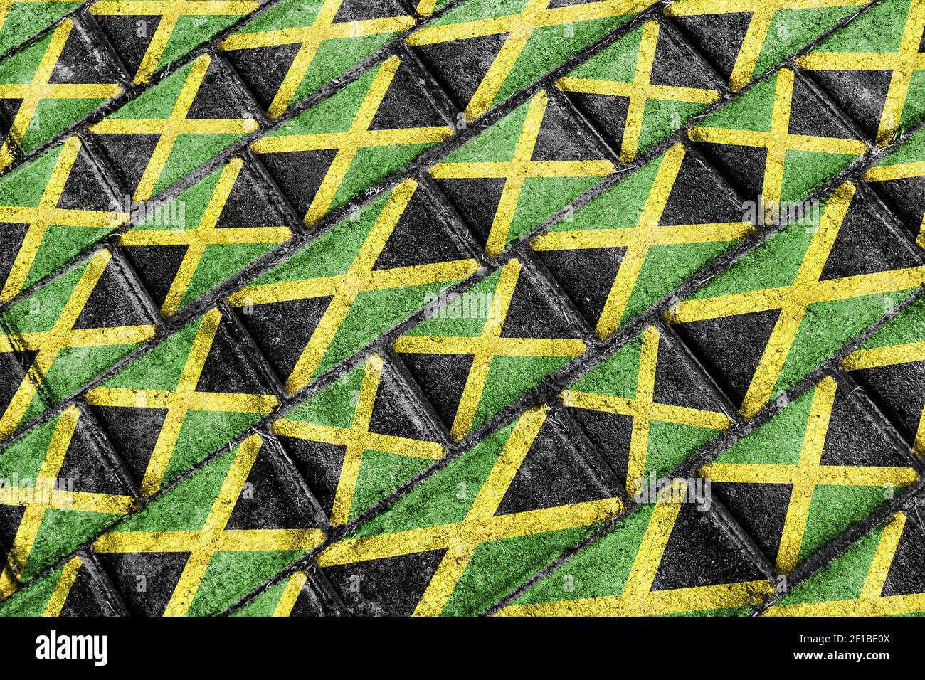 Jamaica Flag Urban Grunge Pattern Stock Photo Alamy