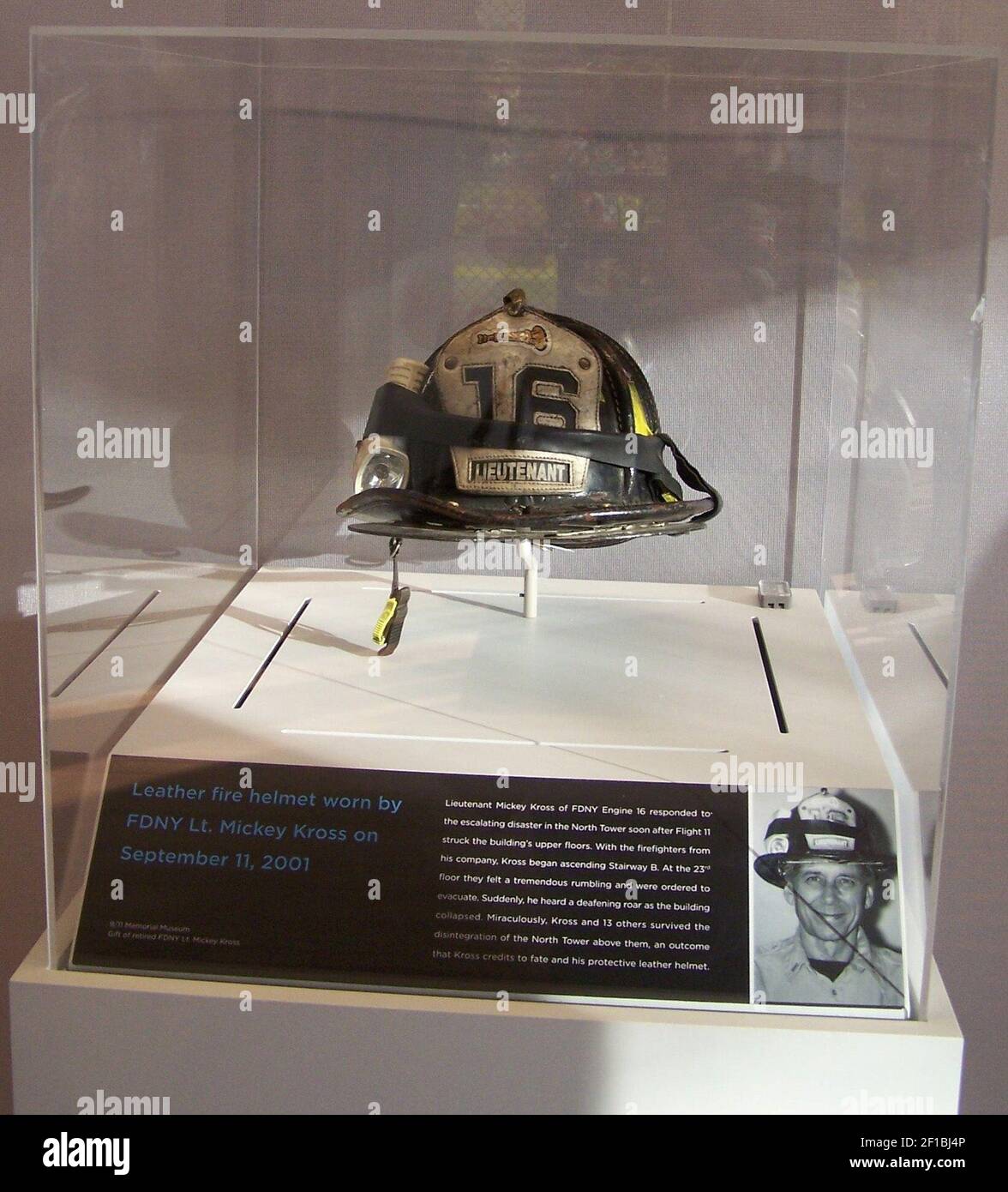 Artifacts at the 9/11 Memorial Preview Site include the fire helmet ...