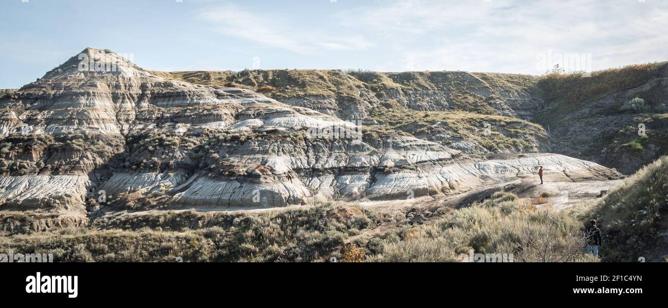 Canadian badlands desert like landscape, shot in Drumheller, Alberta, Canada Stock Photo Alamy