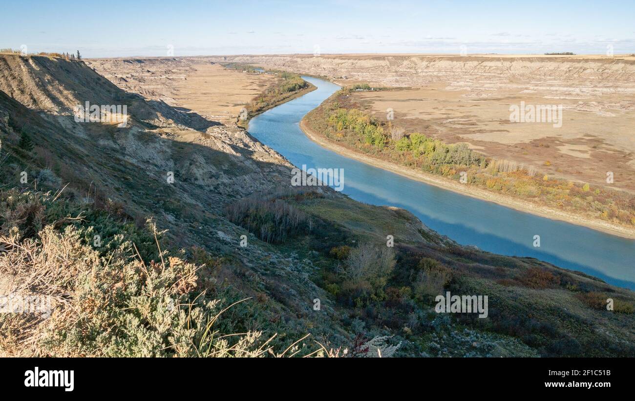 Canadian badlands desert like landscape, shot in Drumheller, Alberta, Canada Stock Photo Alamy