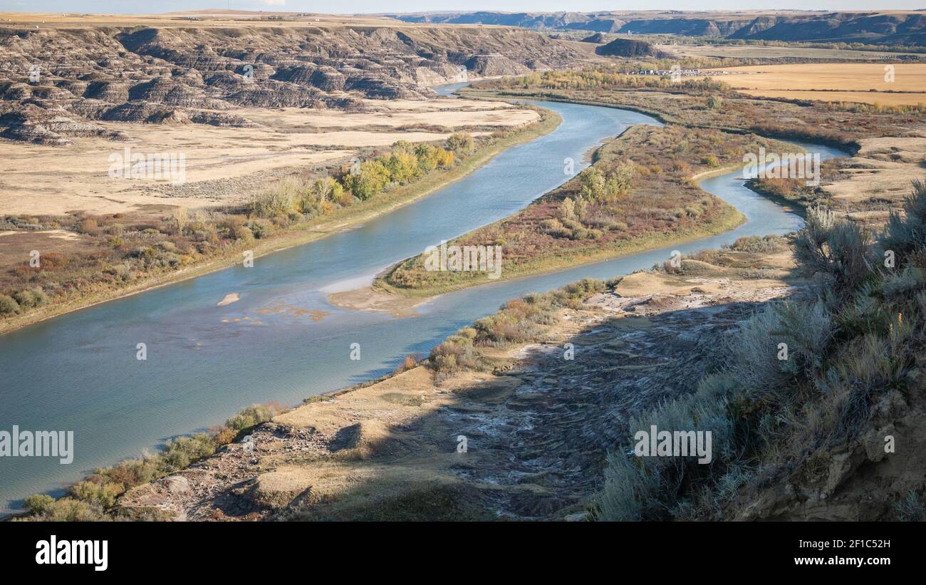 Canadian badlands desert like landscape, shot in Drumheller, Alberta, Canada Stock Photo Alamy