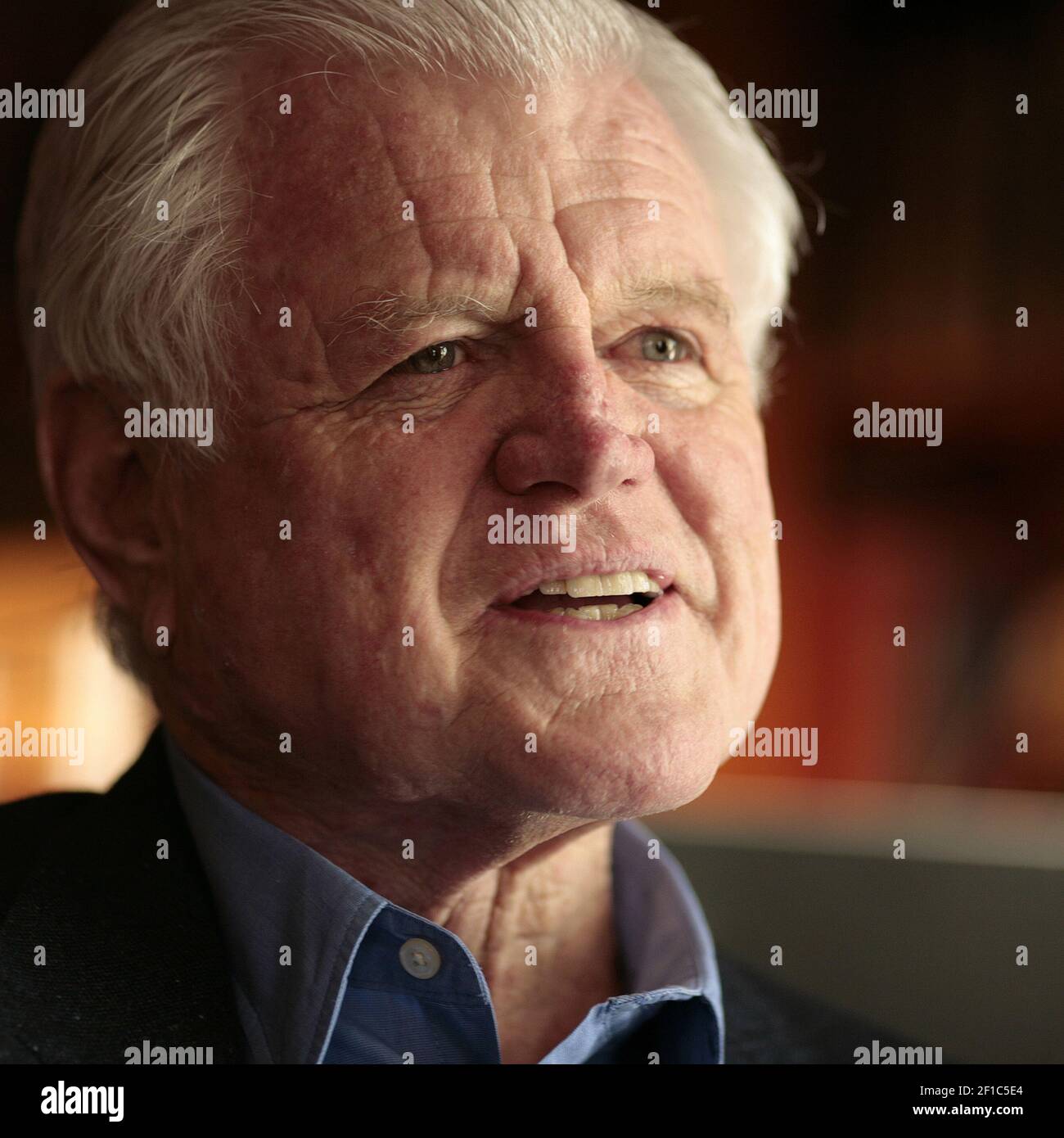 Senator Ted Kennedy (DMA) during an exclusive interview in his