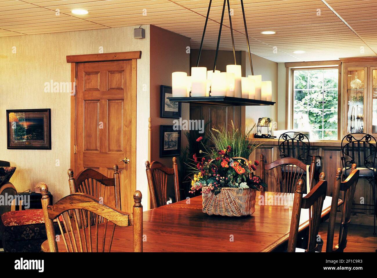 The dining area on the lower floor in the home of Dan and Margie O ...
