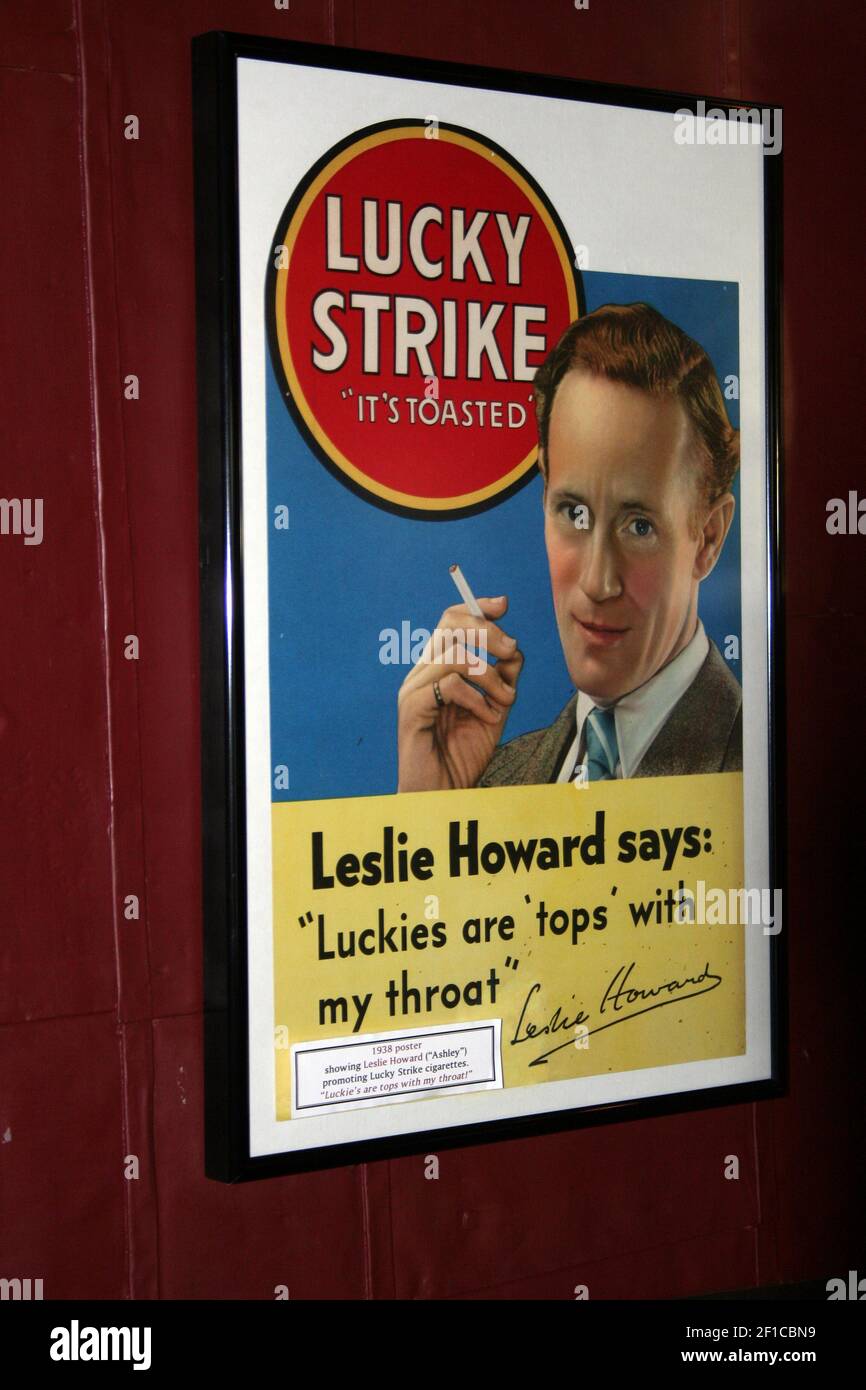 Leslie Howard, who played Ashley Wilkes in the movie, in a print ad for