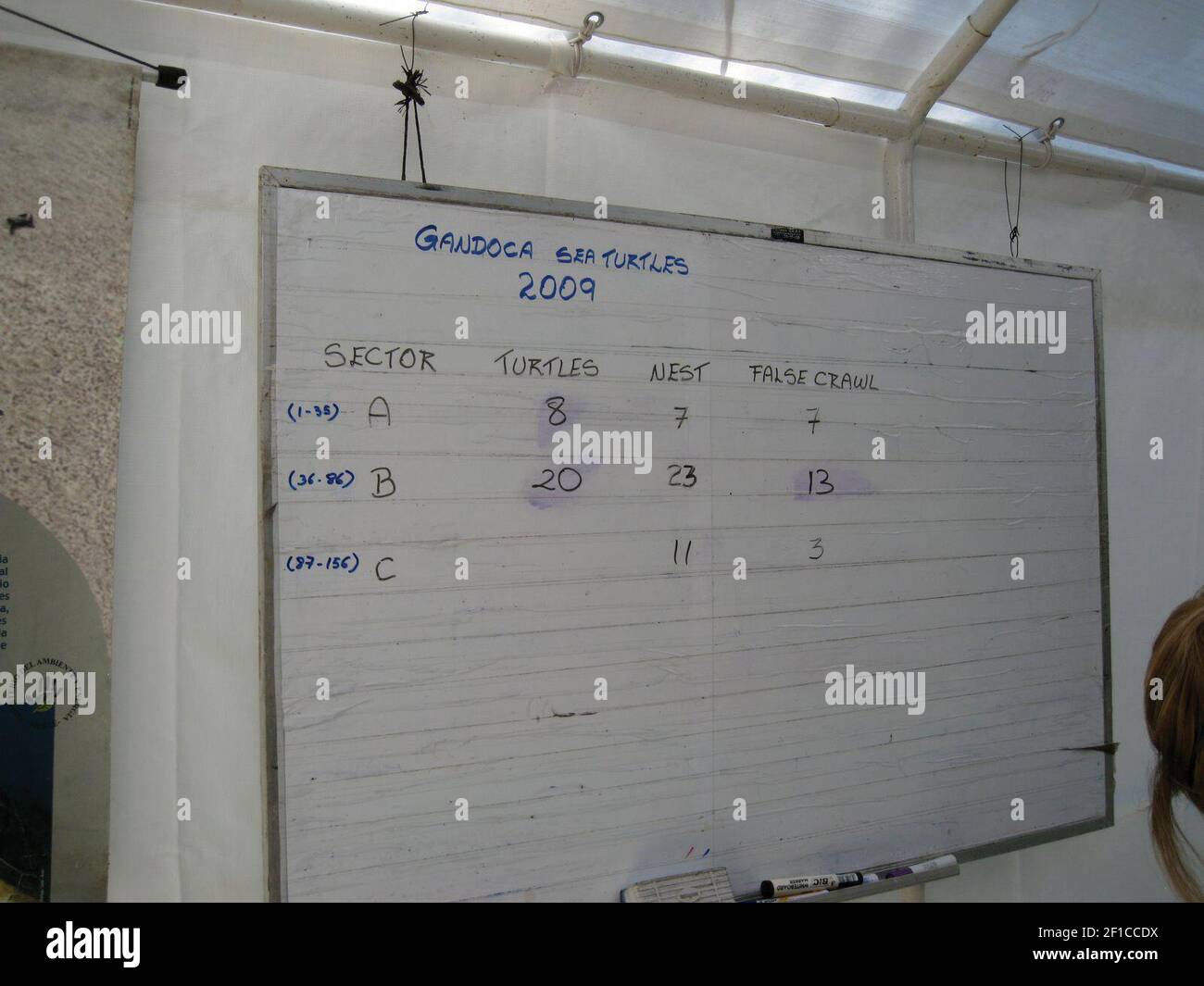 A whiteboard keeps track of the sectors and their mission to save the
