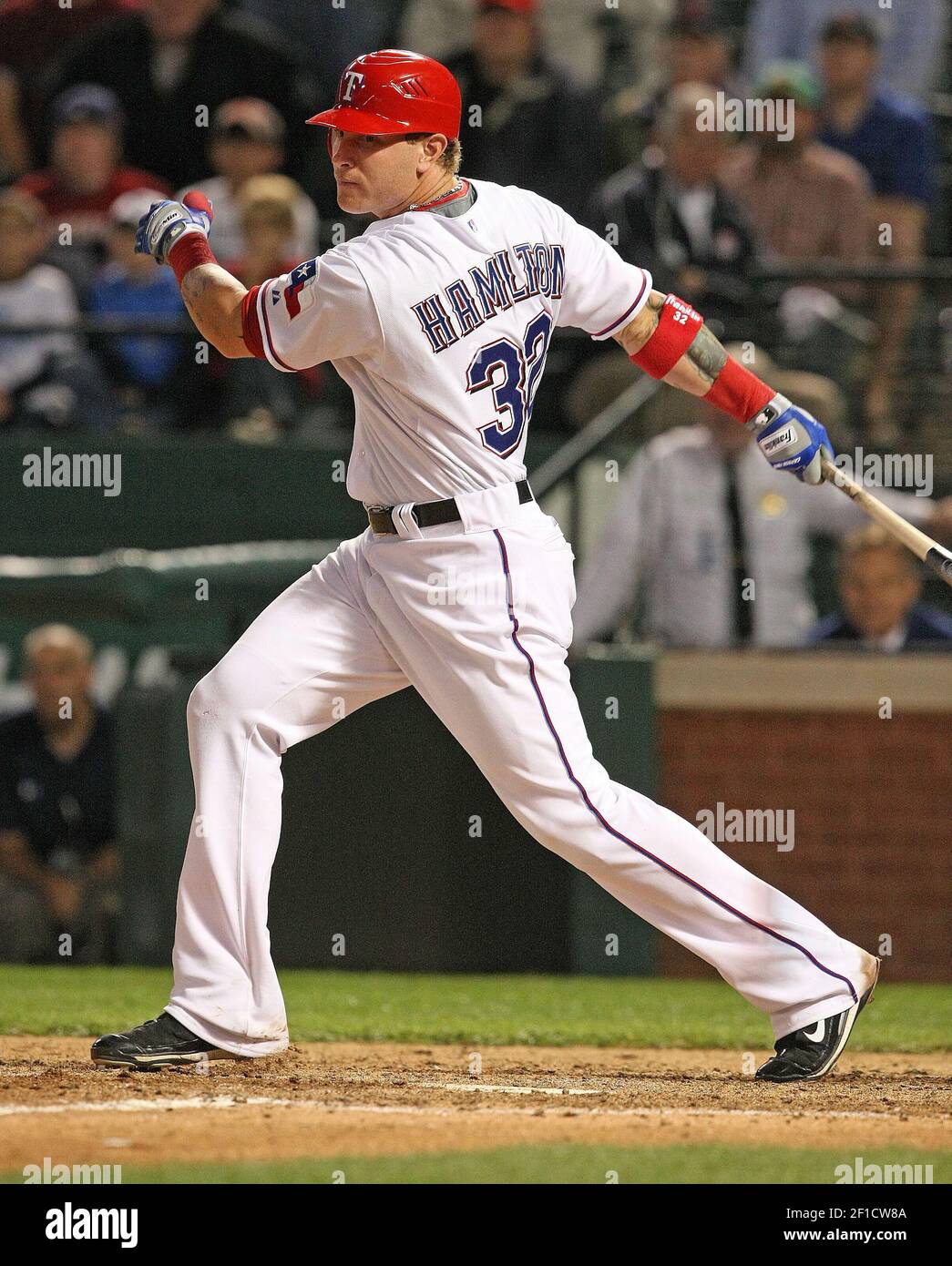 Texas Rangers' Josh Hamilton during a baseball game against the Baltimore  Orioles Friday, July 9, 2010, in Arlington, Texas. (AP Photo/Tony Gutierrez  Stock Photo - Alamy