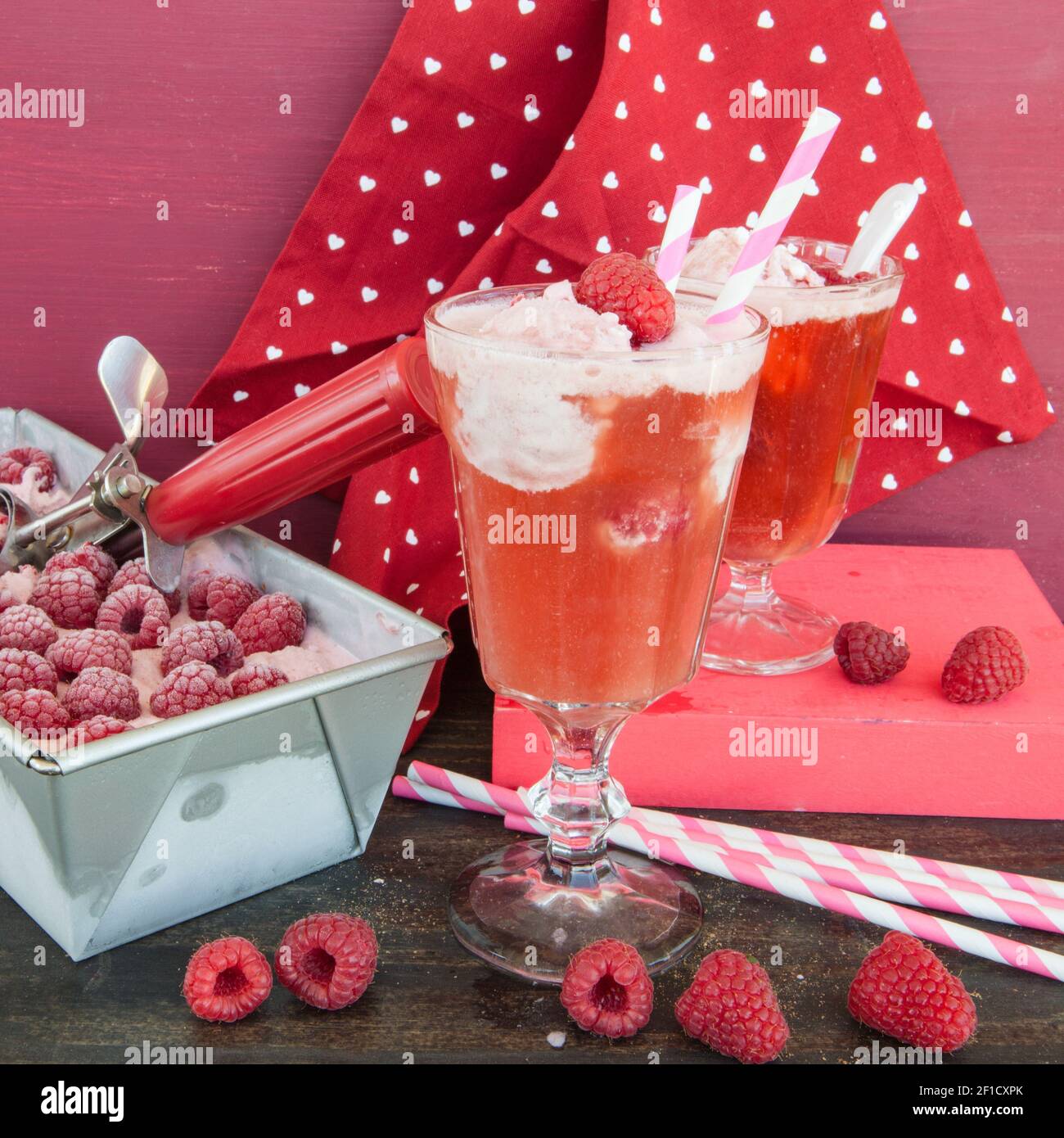 Milkshake with ice cream Stock Photo Alamy