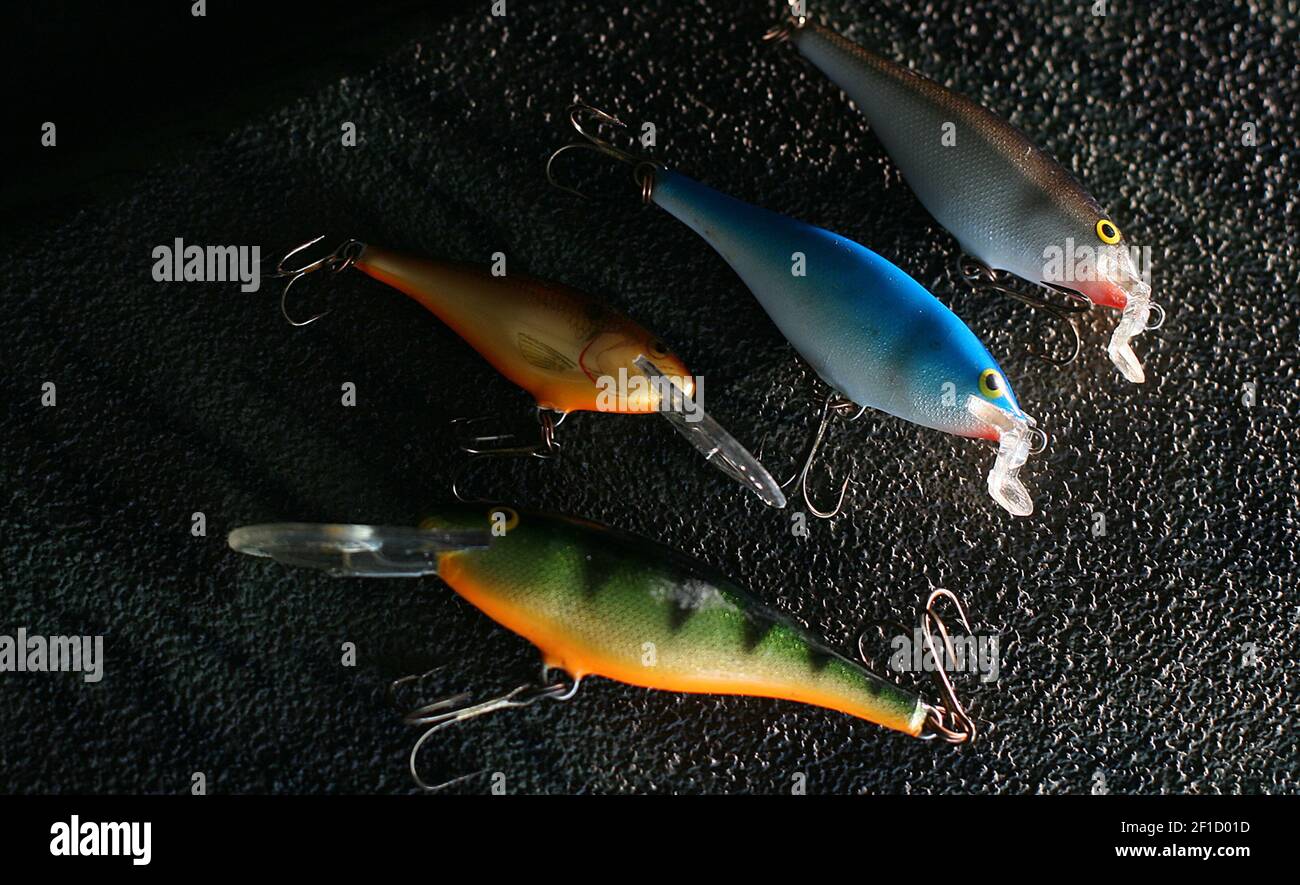 A few fishing lure are pictured here that fishing guide Dick