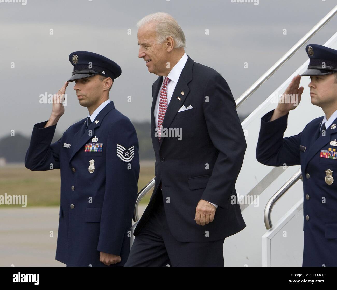 Vice President Joe Biden arrives at Seymour Johnson Air Force Base