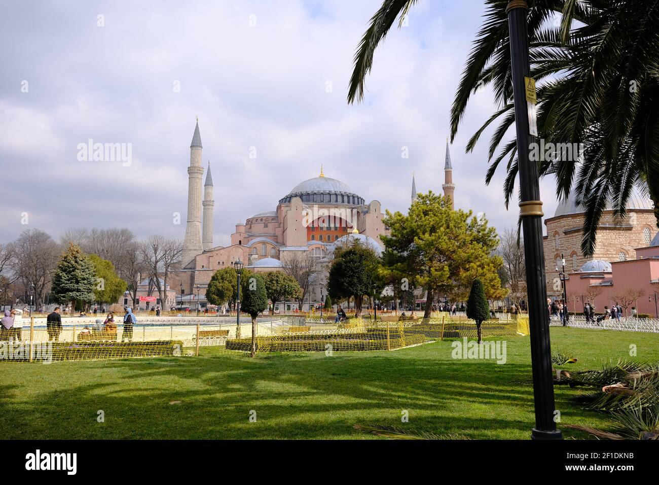 Facade, outside of Hagia sophia mosque now,before museum and ancient ...