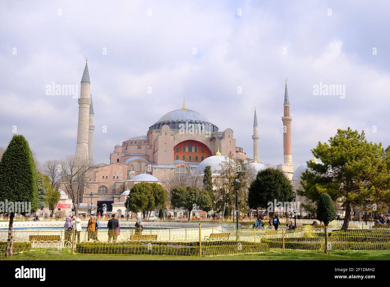 Facade, outside of Hagia sophia mosque now,before museum and ancient ...