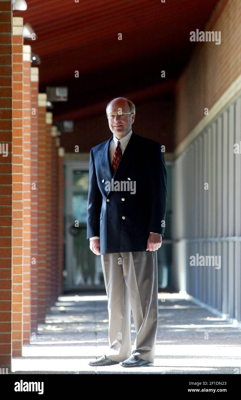 Donald Tomnitz, former president and CEO of D.R. Horton, stands at the company's corporate headquarters in Arlington, Texas. Tomnitz announced his retirement this week after 15 years as CEO. (Photo by R. Jeena Jacob/Fort Worth Star-Telegram/TNS/Sipa USA) Stock Photo