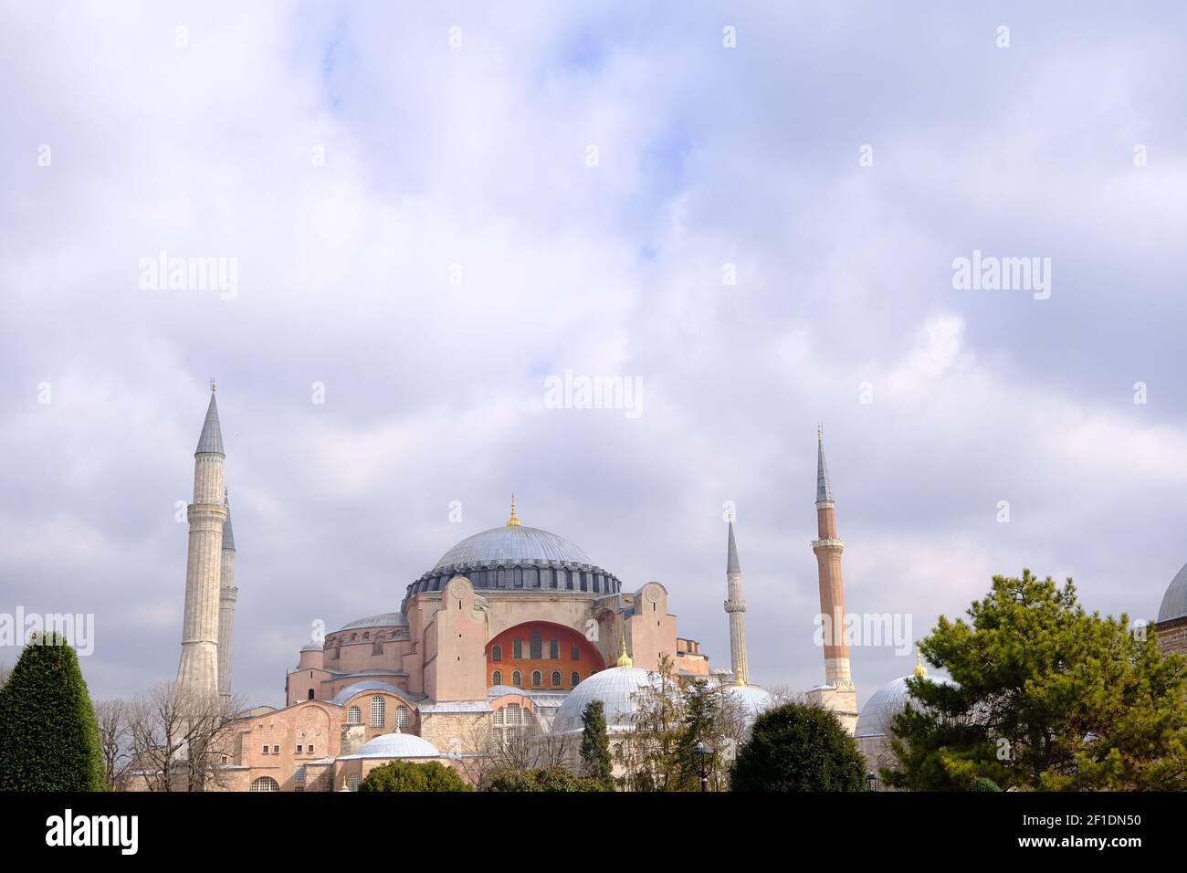 Facade, outside of Hagia sophia mosque now,before museum and ancient ...
