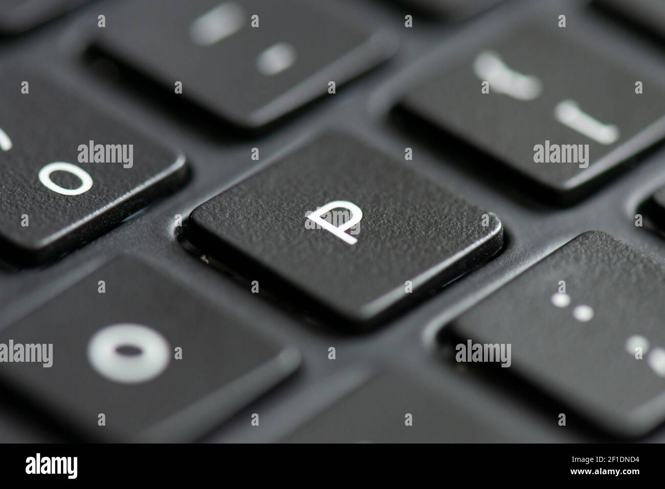 Letter P key on a laptop keyboard Stock Photo Alamy