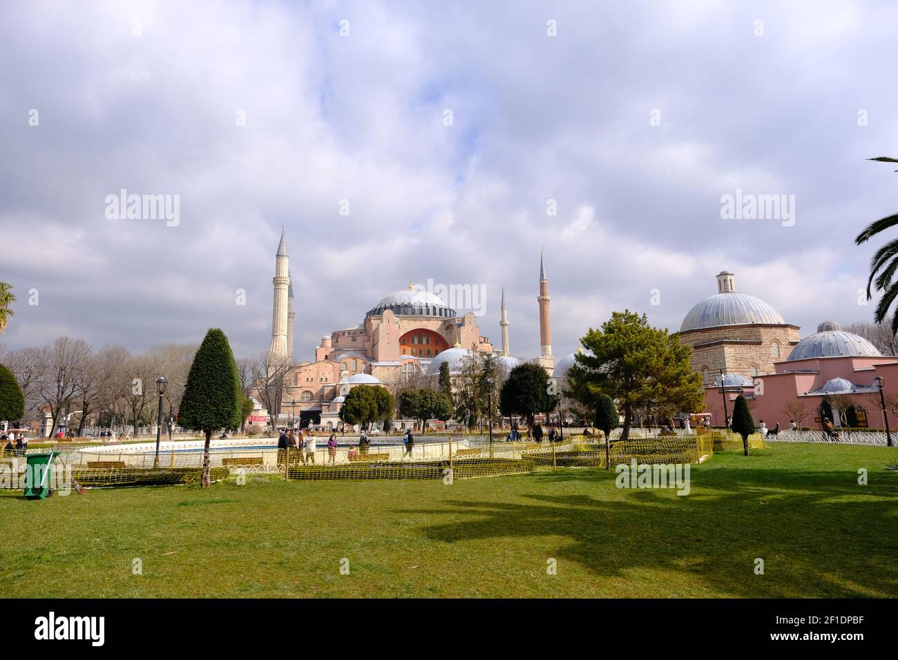 Facade, outside of Hagia sophia mosque now,before museum and ancient ...