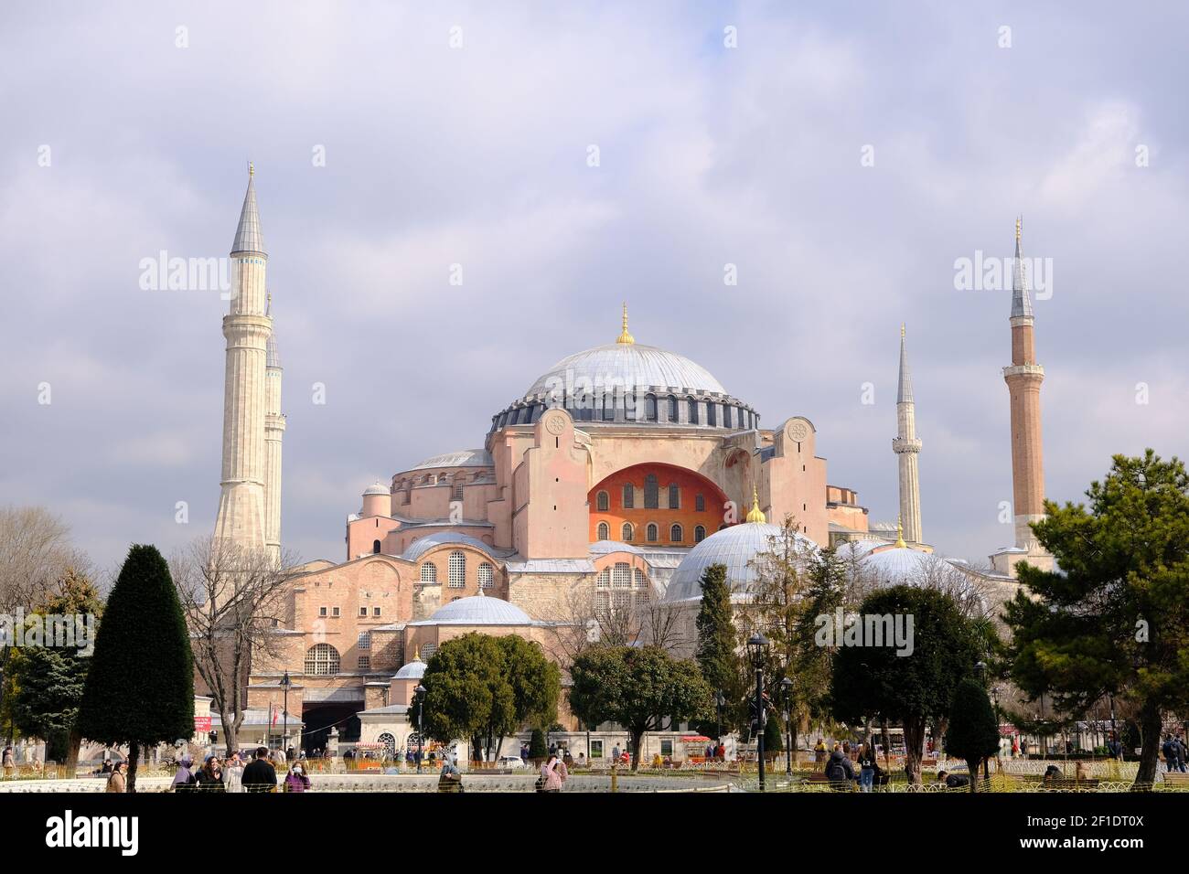 Facade, outside of Hagia sophia mosque now,before museum and ancient ...