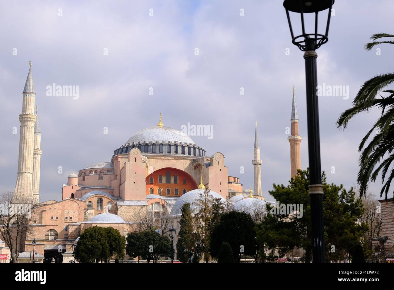 Facade, outside of Hagia sophia mosque now,before museum and ancient ...