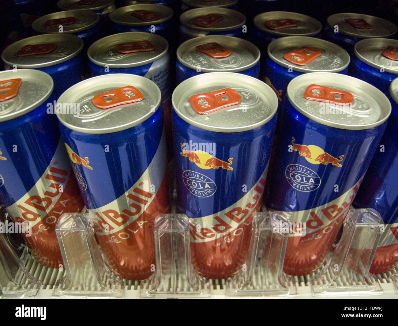 Red Bull Cola energy drink on a supermarket shelf on Friday, January 9,  2009. The energy drinks, which were originally marketed to clubbers and  extreme-sports enthusiasts, have entered the mainstream, appealing to