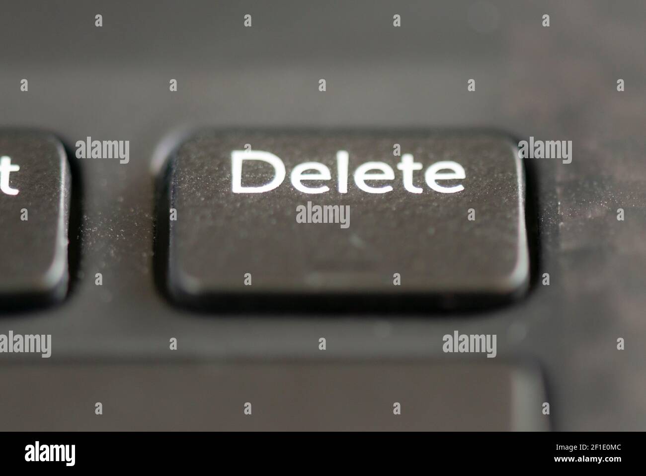 Delete key on a laptop keyboard Stock Photo - Alamy