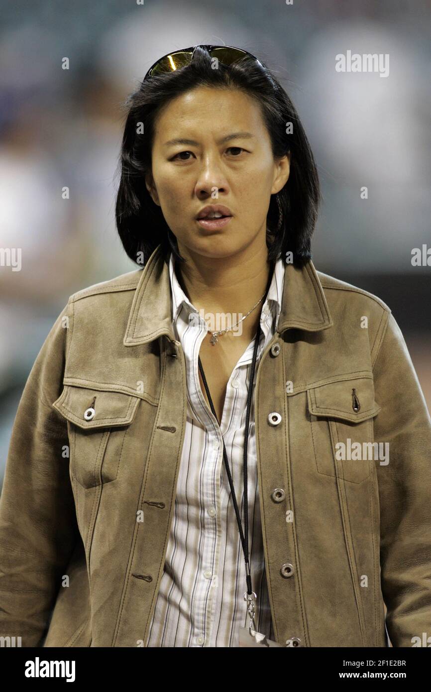 April 23, 2009; Houston, TX, USA; Los Angeles Dodgers vice president and assistant general manager Kim Ng before the game against the Houston Astros at Minute Maid Park. Mandatory Credit: Brett Davis-USA TODAY Sports (Photo by USA TODAY Sports/USA Today Network/Sipa USA) Stock Photo