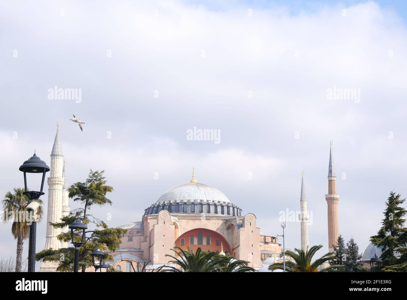 Facade, outside of Hagia sophia mosque now,before museum and ancient ...