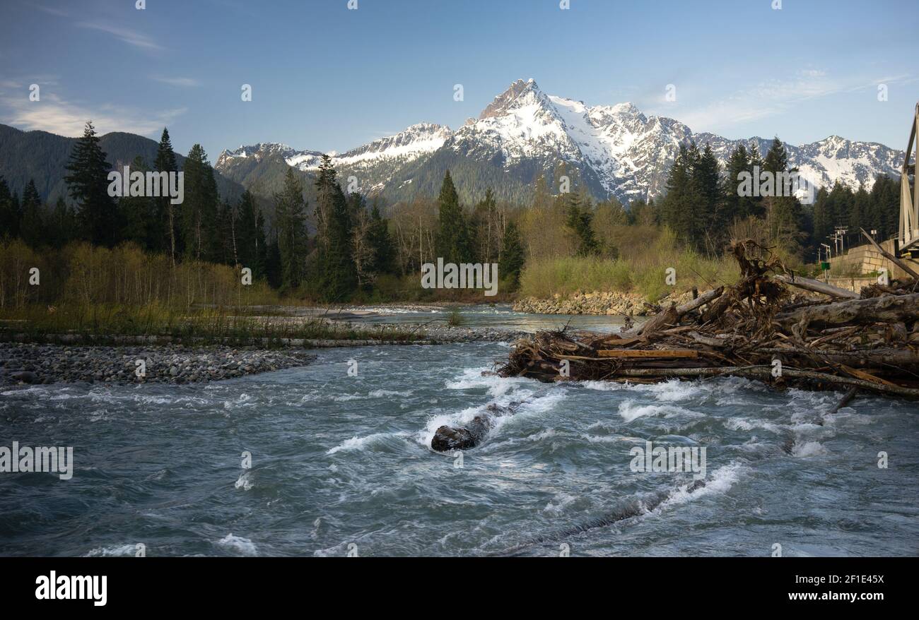 White Horse Mountain Darrington Washington North Cascades Stock Photo