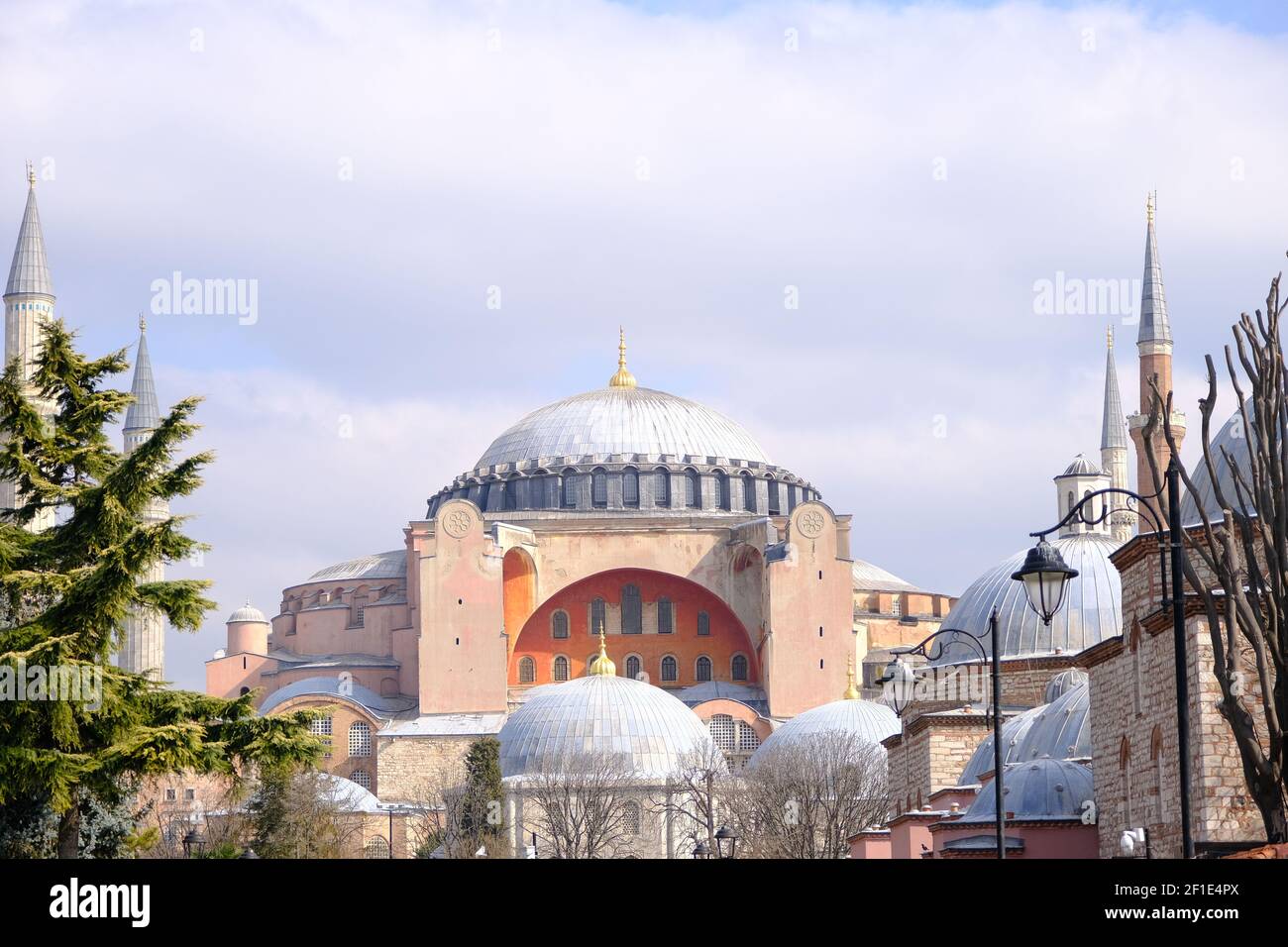 Facade, outside of Hagia sophia mosque now,before museum and ancient ...