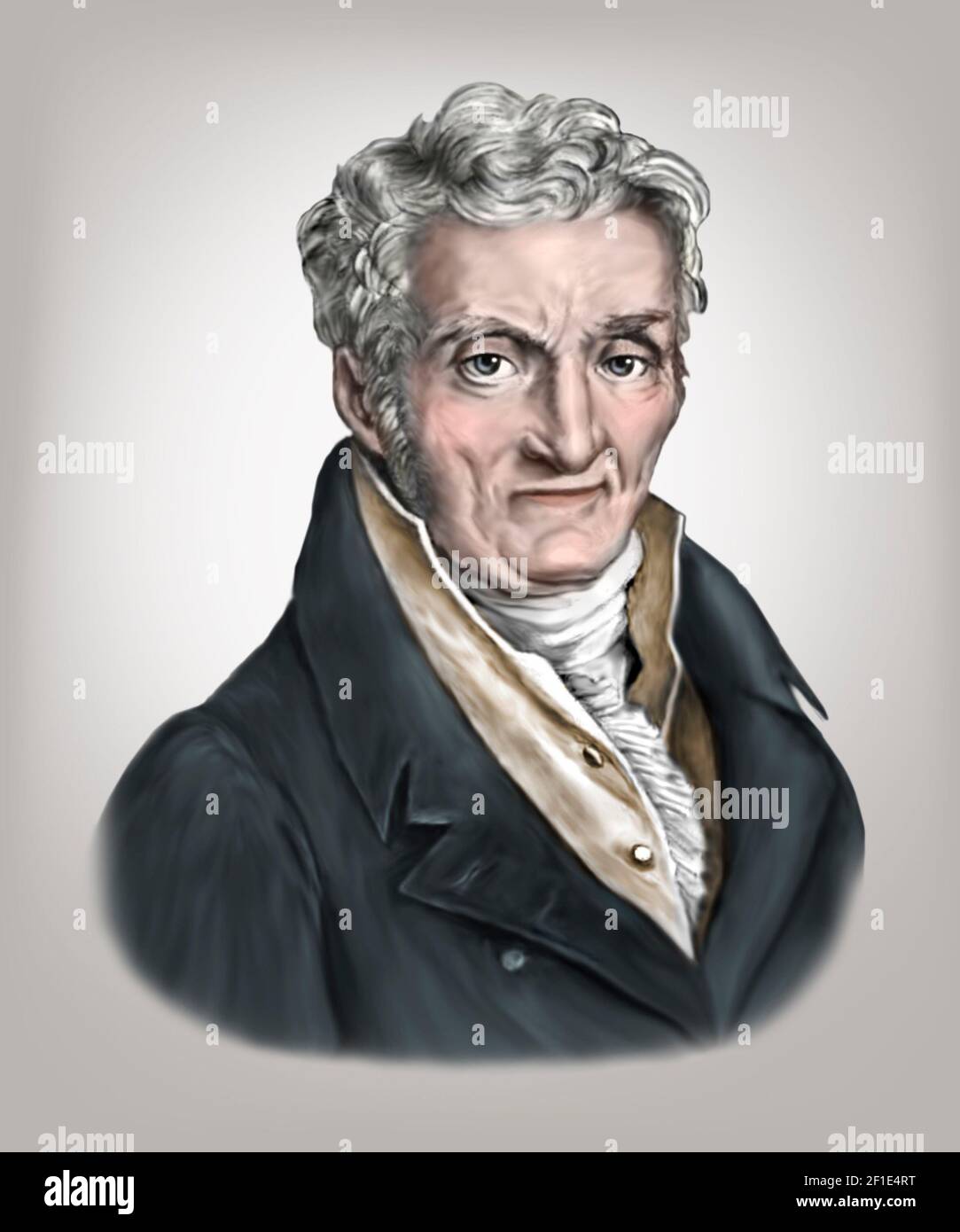Philippe Pinel 1745-1826 French Physician Stock Photo