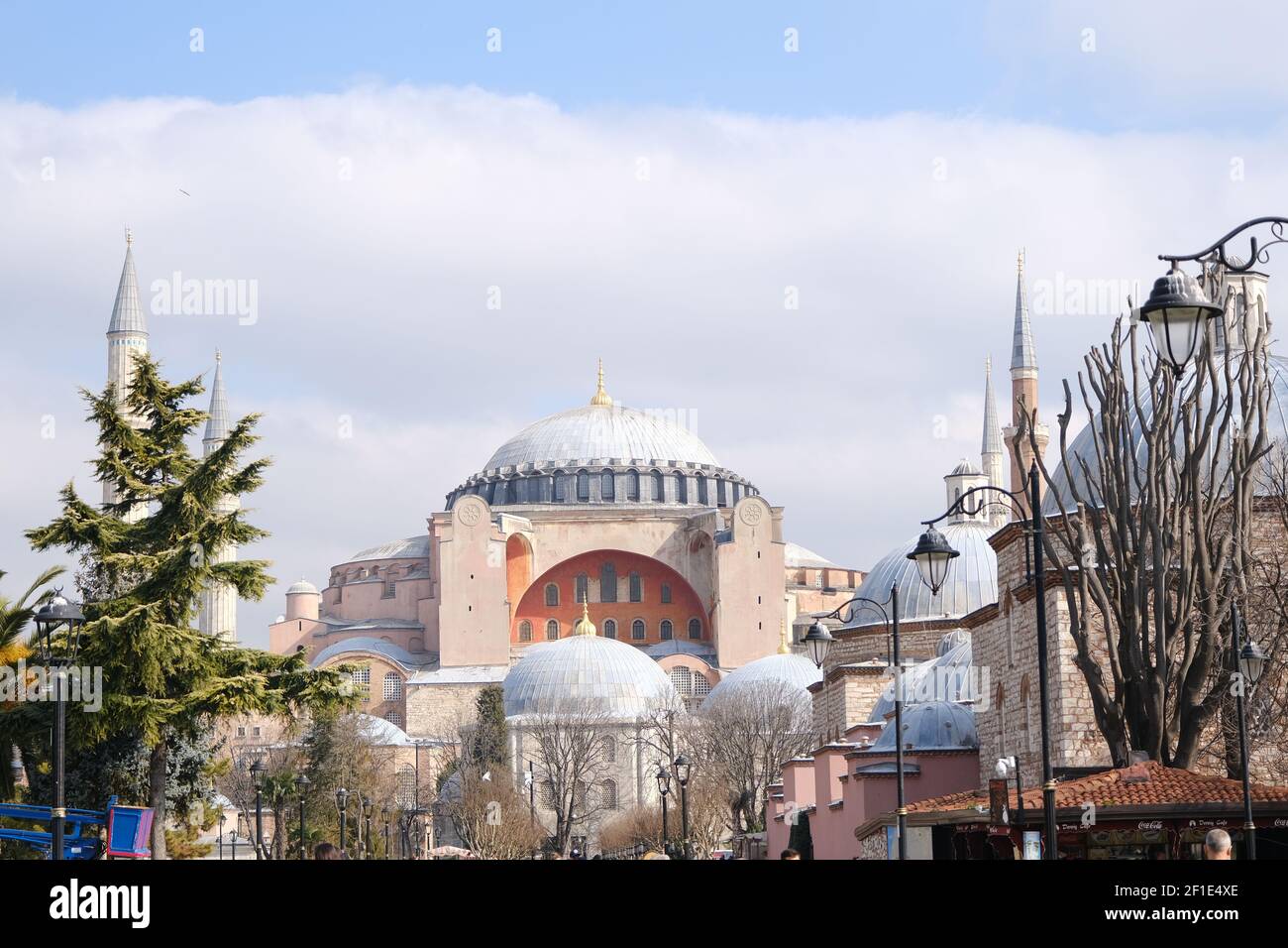 Facade, outside of Hagia sophia mosque now,before museum and ancient ...